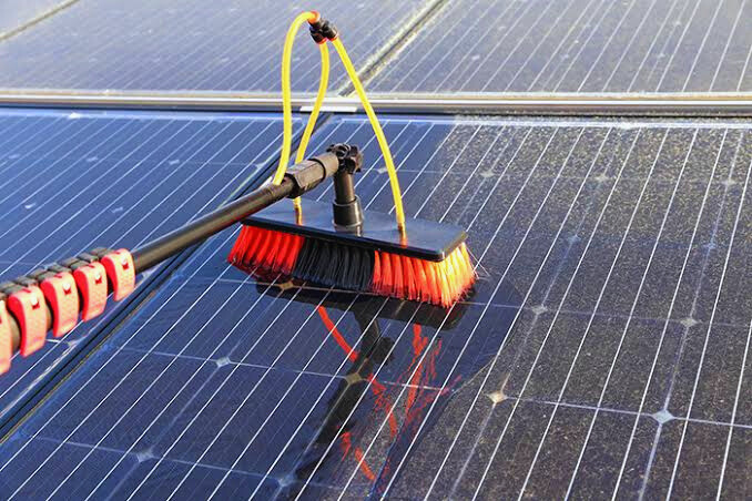Solar panel cleaning in brisbane