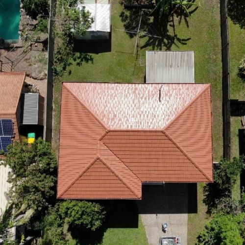 body corporate roof painter in Brisbane before andafter photos