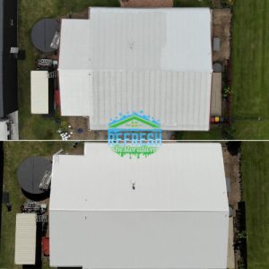 Roof Cleaning Gold Coast before and after photos