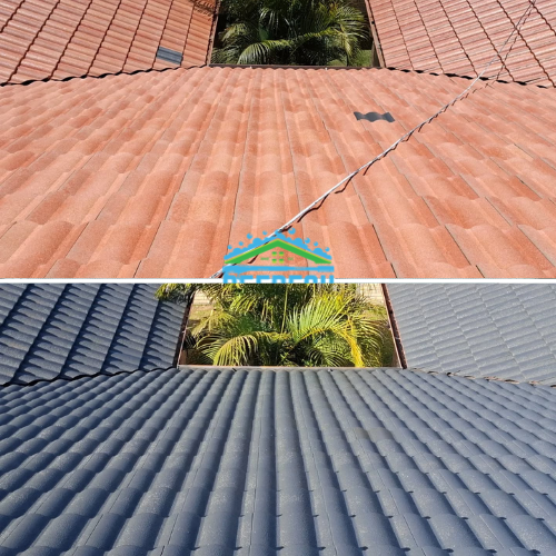 body corporate roof painter in Brisbane before andafter photos