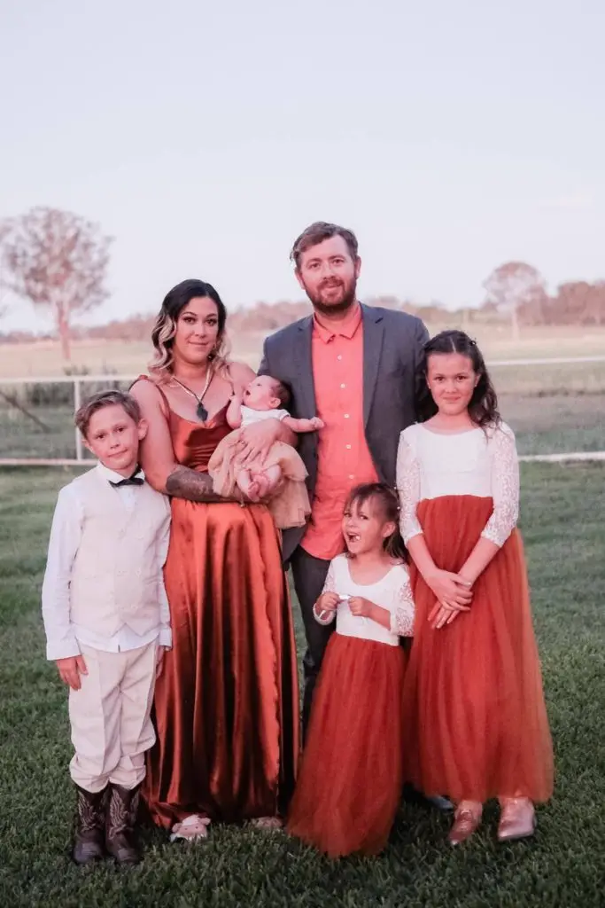 Austin, owner of Refresh Restoration, with his family